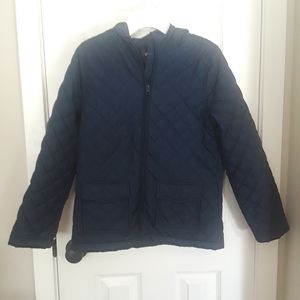 Cute Navy Blue Quilted Jacket with hood - Children's Place
